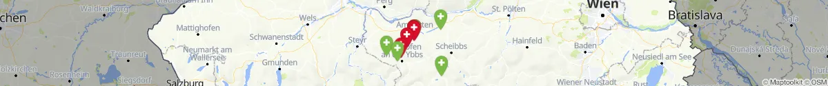 Map view for Pharmacies emergency services nearby Neuhofen an der Ybbs (Amstetten, Niederösterreich)
